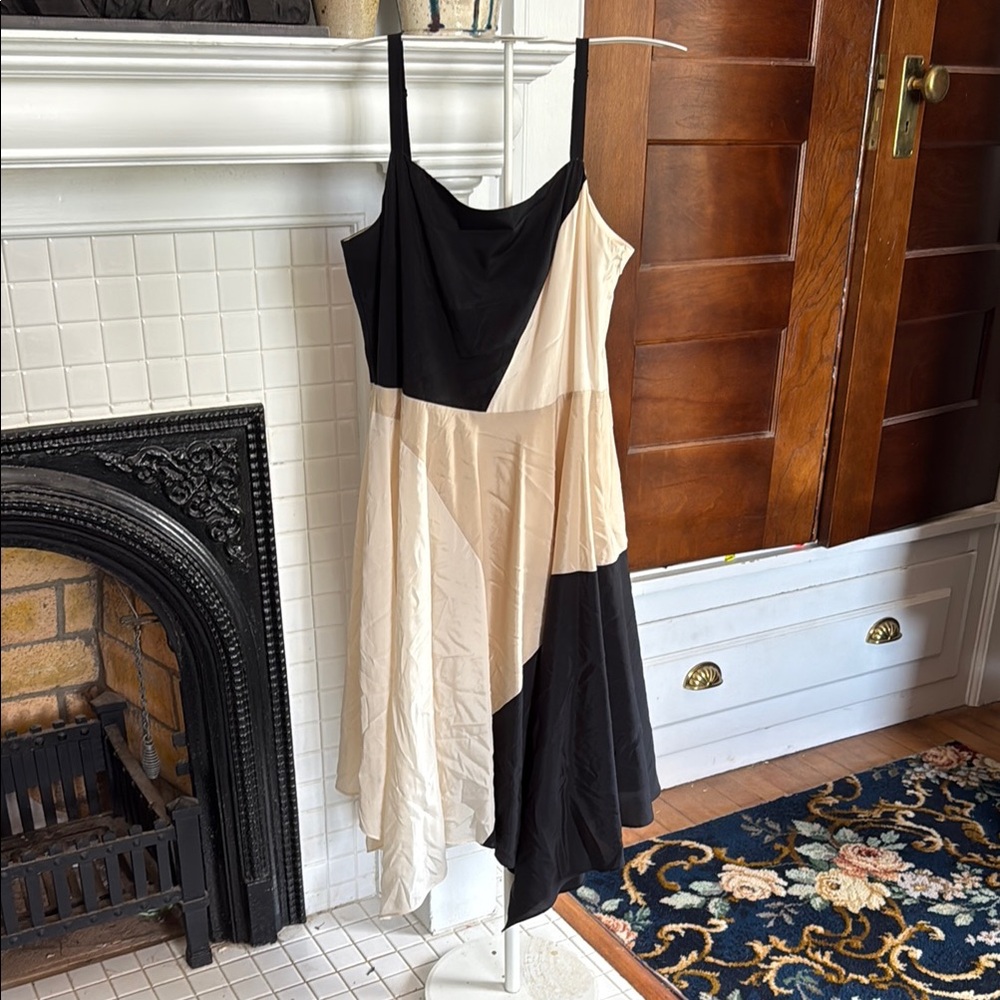 DKNY Silk Asymmetrical Strappy dress - worn twice. Retail 160